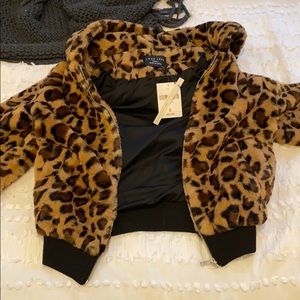 cheetah print bomber jacket